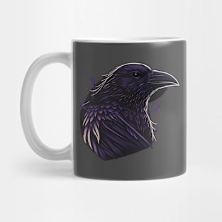 Raven Graphic Goth Black Crow Mug